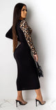 Leopard Print Cut Out Bodycon Dress