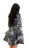 Snake Print Peacoat Trench Coat Casual Long Sleeve Belted Jacket Windbreaker Outerwear Water- Repellent Coat