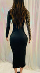 Leopard Print Cut Out Bodycon Dress