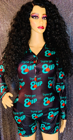 Tryna Get 8up Women's Sexy Onesie - The Glamorous Life