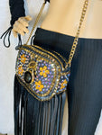 Black Crystal Fringe Handbag - The Glamorous Life 101