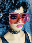 Bubble Gum Pink Bling Sunglasses - The Glamorous Life 101