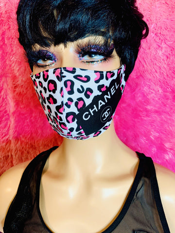 CC Animal Print Luxury Designer Inspired Face Mask - The Glamorous Life 101