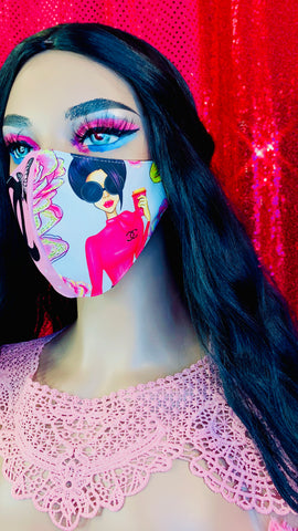 Pink Lady Butterfly Luxury Face Mask - The Glamorous Life
