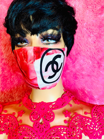 Rose Cc Luxury Designer Inspired Face Mask - The Glamorous Life