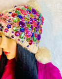 Candy Sprinkles Bling Crochet Winter Knit Hat - The Glamorous Life