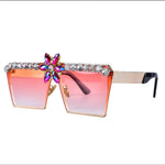 Shimmer Pink Bling Sunglasses - The Glamorous Life
