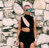 Women’s Bandage Bodycon Sleeveless Black High Split Evening Party Long Dress - The Glamorous Life