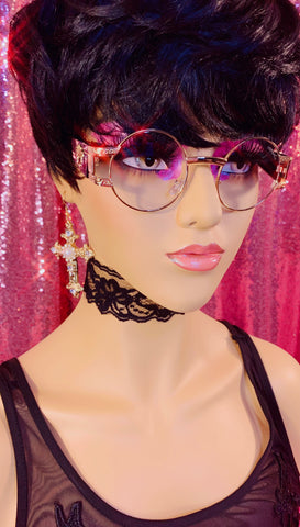 V Luxury Look Black Sunglasses Eyeglasses - The Glamorous Life