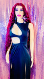 Women’s Bandage Bodycon Sleeveless Black High Split Evening Party Long Dress - The Glamorous Life