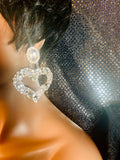 Crystal Heart Statement Earrings - The Glamorous Life