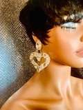 Crystal Heart Statement Earrings - The Glamorous Life