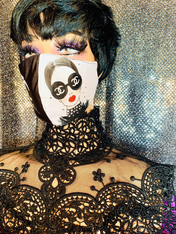 Coco Cc Luxury Designer Inspired Face Mask - The Glamorous Life 101