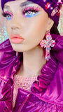 Purple Bling Jewelled Winter Knitted Headband - The Glamorous Life