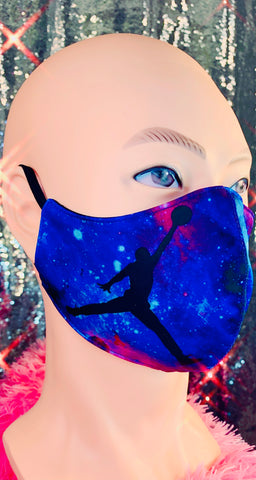 Jump man Galaxy Face Mask