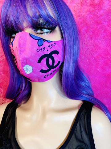Purple Diamond Cc Face Mask - The Glamorous Life 101