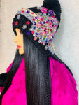 Jewel Black Pink Beanie Knit Hat - The Glamorous Life