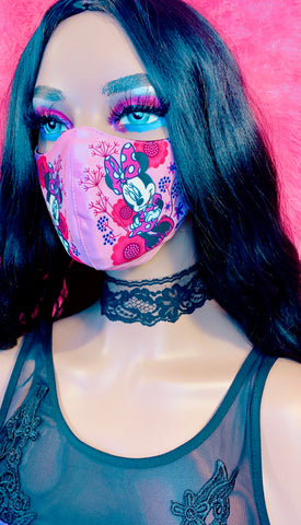 I Love Pink Minnie Face Mask - The Glamorous Life