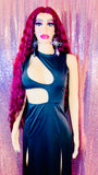 Women’s Bandage Bodycon Sleeveless Black High Split Evening Party Long Dress - The Glamorous Life
