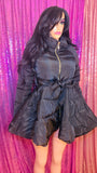 Women’s Black Peplum Winter Coat