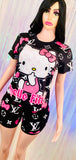 Pretty in Pink Hello Kitty Ladies Short Set