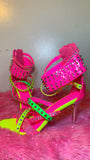 Sasha is Fierce Multi-Color Crystal  "Studded" Stiletto Sandals