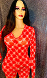 Red Women's Sexy Onesie Set - The Glamorous Life