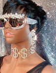 Dynasty Oversized Diamond Rhinestone Sunglasses - The Glamorous Life