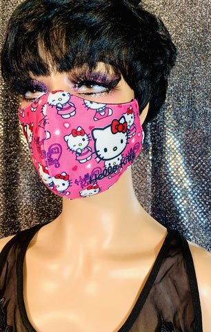 Hello Kitty Pink Face Mask - The Glamorous Life 101