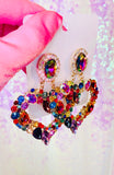 Fantasy Crystal Heart Earrings