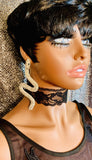 Silver Crystal Snake Earrings - The Glamorous Life 101