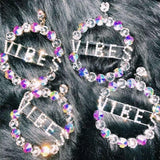 “She Got That Vibe” Crystal Hoop Earrings - The Glamorous Life 101