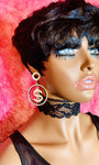 Gold Crystal Money Earrings - The Glamorous Life 101