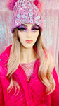 Bling Crystal Pink Knitted Hat - The Glamorous Life