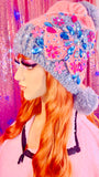Pink Cotton Candy Crystal Women’a Knit Winter Hat - The Glamorous Life