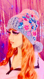 Pink Cotton Candy Crystal Women’a Knit Winter Hat - The Glamorous Life