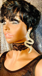 Silver Crystal Snake Earrings - The Glamorous Life 101