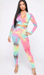 Women’s 2 Piece Tie Dye Set - The Glamorous Life