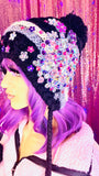 Purple Rain Crystal Women’s Knit Winter Hat - The Glamorous Life