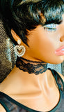 Silver Crystal Heart Love Earrings - The Glamorous Life