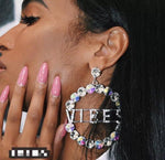 “She Got That Vibe” Crystal Hoop Earrings - The Glamorous Life 101