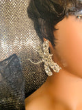 Silver Butterfly Crystal Earrings - The Glamorous Life