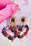 Fantasy Crystal Heart Earrings