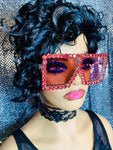 Bubble Gum Pink Bling Sunglasses - The Glamorous Life 101